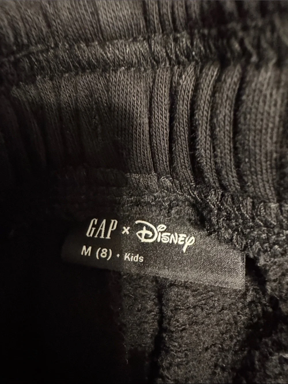 GAP Black Sweatpants with Mickey Mouse Logo